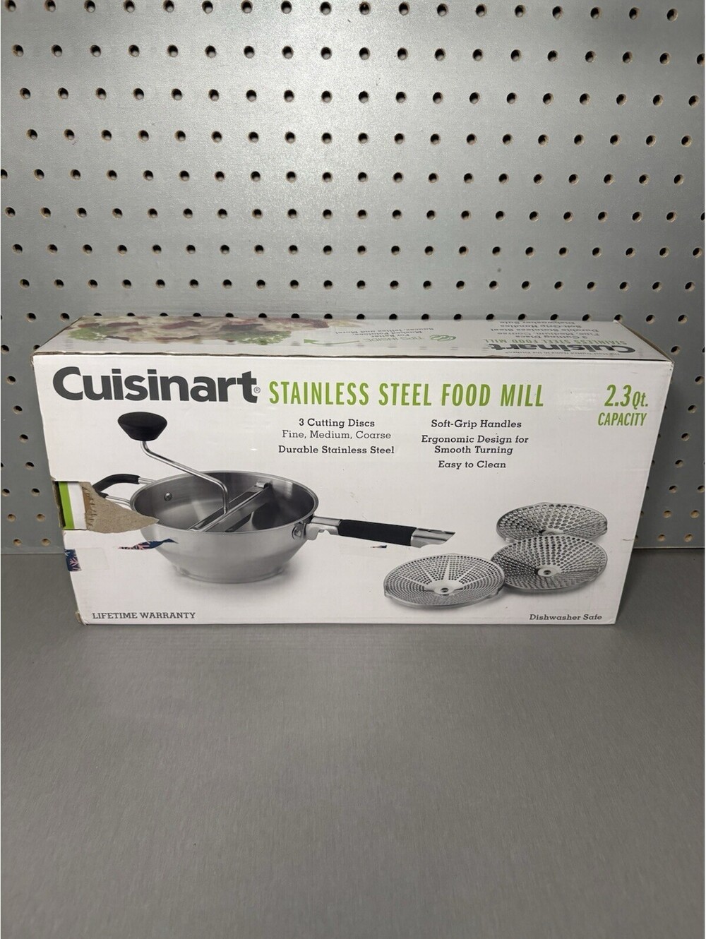 Cuisinart Stainless Steel Food Mill 2.3 Qt Manual w/ 3 Discs Handle CTG-00-FM